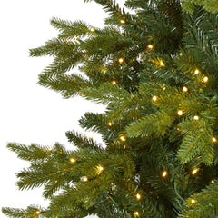 10' Belgium Fir “Natural Look” Artificial Christmas Tree with 1050 Clear LED Lights