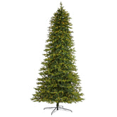 10' Belgium Fir “Natural Look” Artificial Christmas Tree with 1050 Clear LED Lights