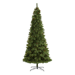 10' White Mountain Pine Artificial Christmas Tree with 1875 Bendable Branches