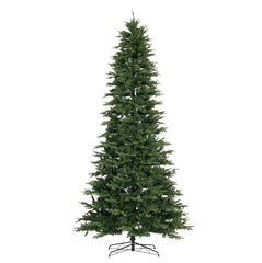 11' Belgium Fir “Natural Look” Artificial Christmas Tree with 1250 Clear LED Lights and 4222 Bendable Branches