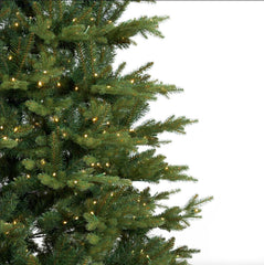 11' Belgium Fir “Natural Look” Artificial Christmas Tree with 1250 Clear LED Lights and 4222 Bendable Branches