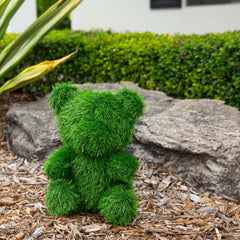 14" UV Resistant Artificial Grass Garden Plush Topiary Bear (Indoor/Outdoor)