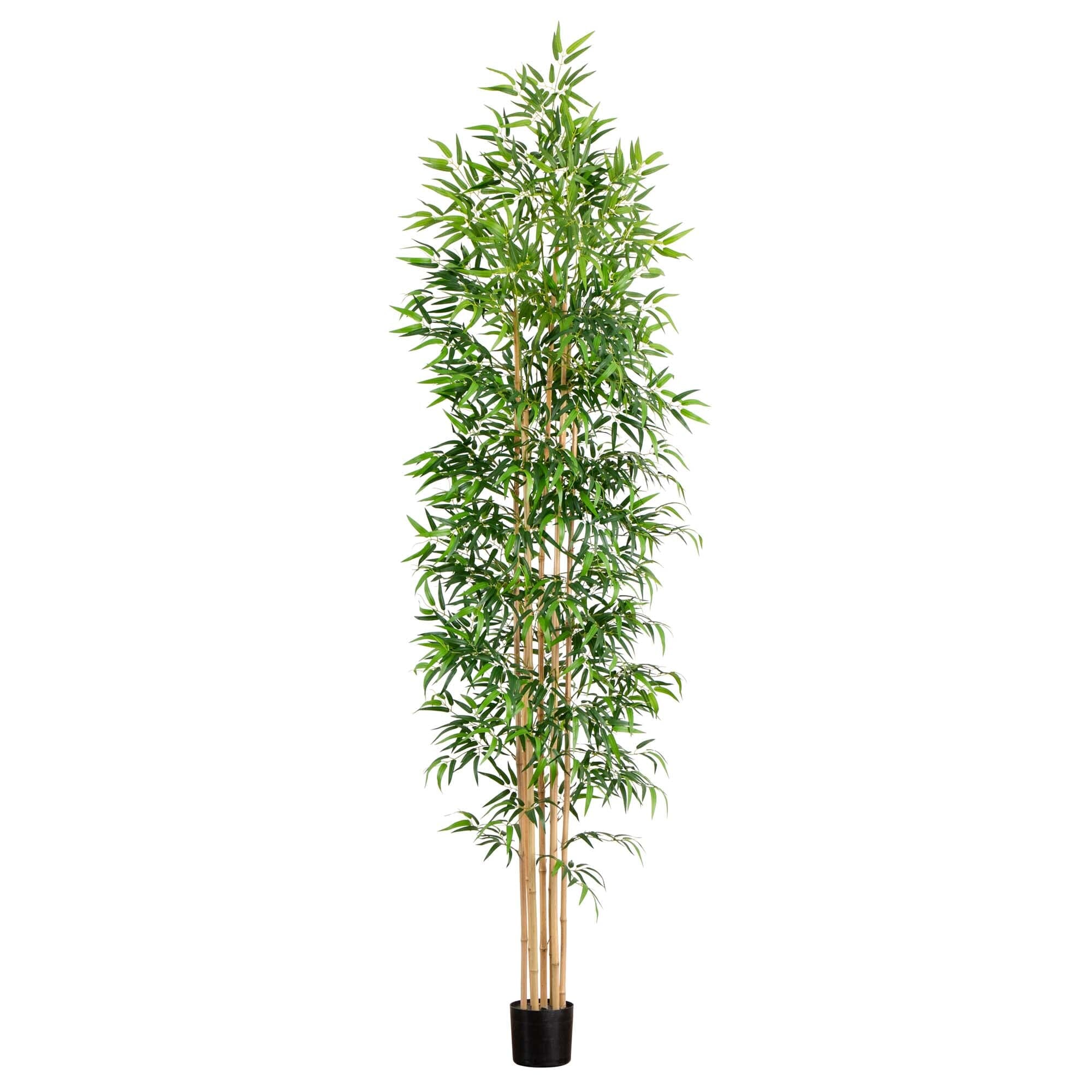 10' Artificial Bamboo Tree with Real Bamboo Trunks