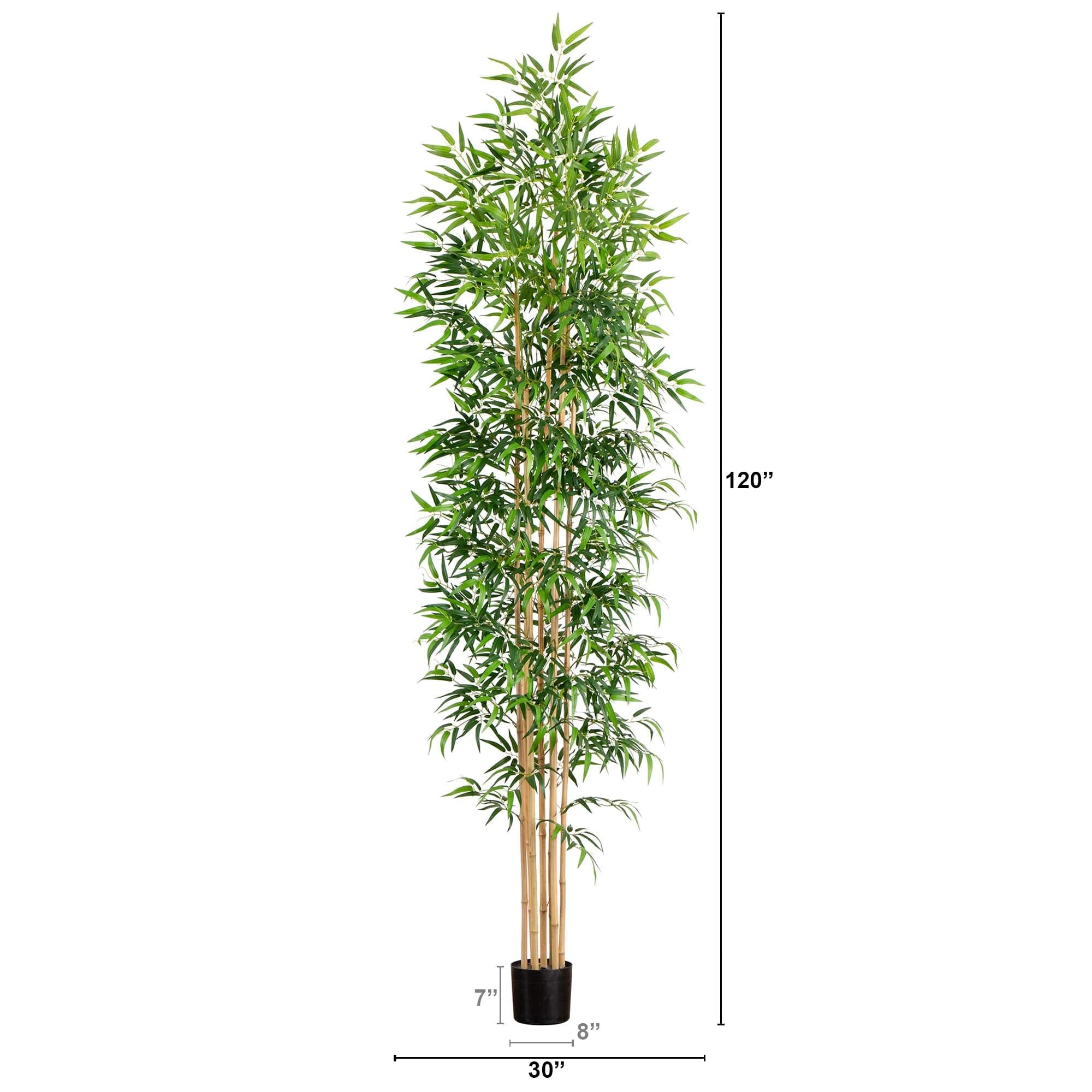 10' Artificial Bamboo Tree with Real Bamboo Trunks
