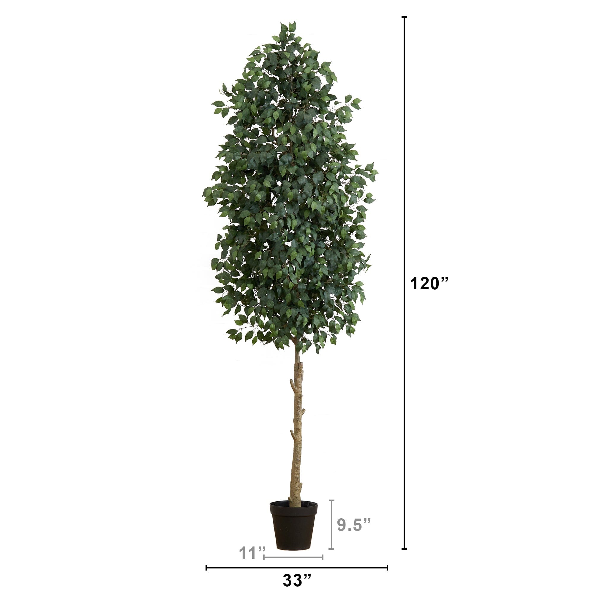 10' Artificial Ficus Tree