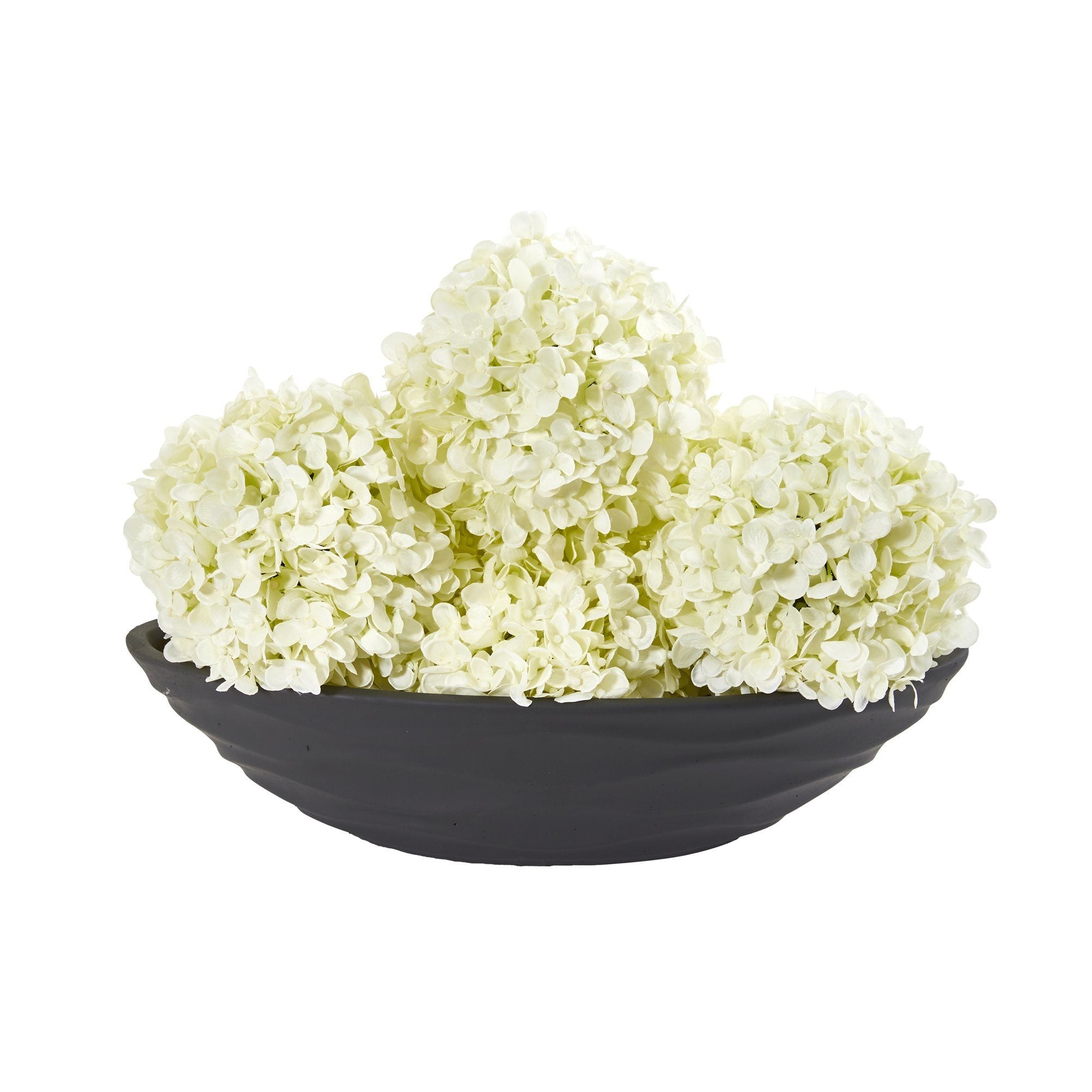 10” Artificial Hydrangea Balls (Set of 4) with Vase