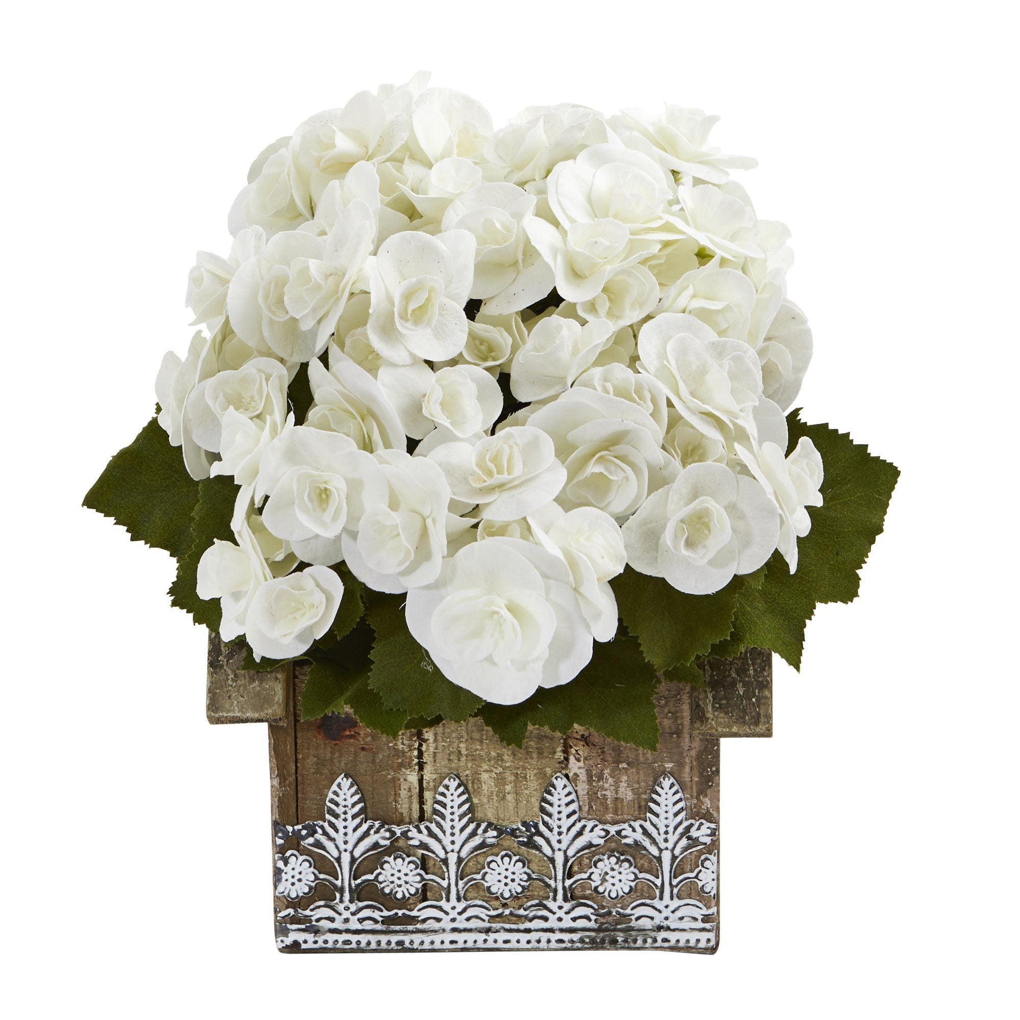10” Begonia Plant in Hanging Floral Design House Planter