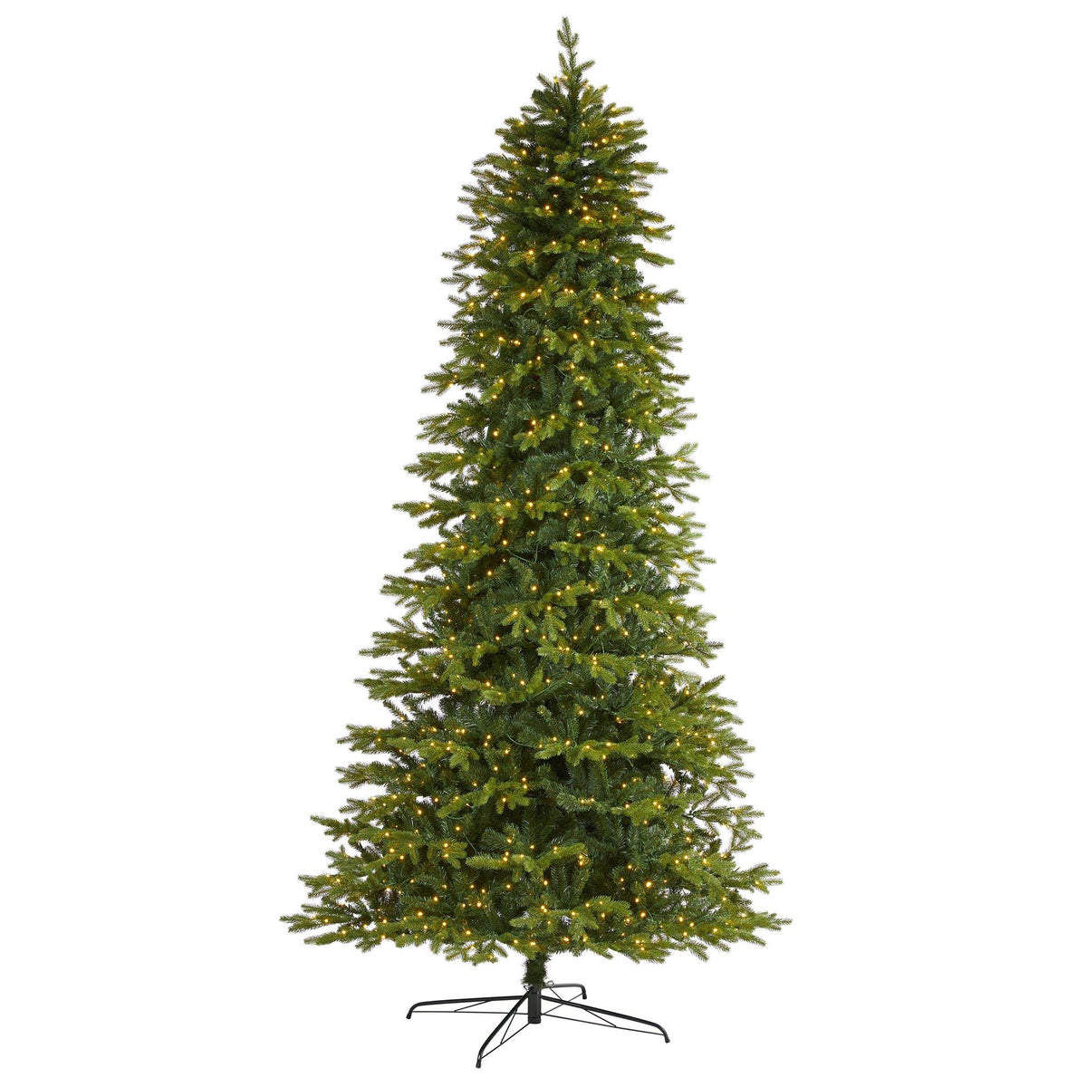 10' Belgium Fir “Natural Look” Artificial Christmas Tree with 1050 Clear LED Lights