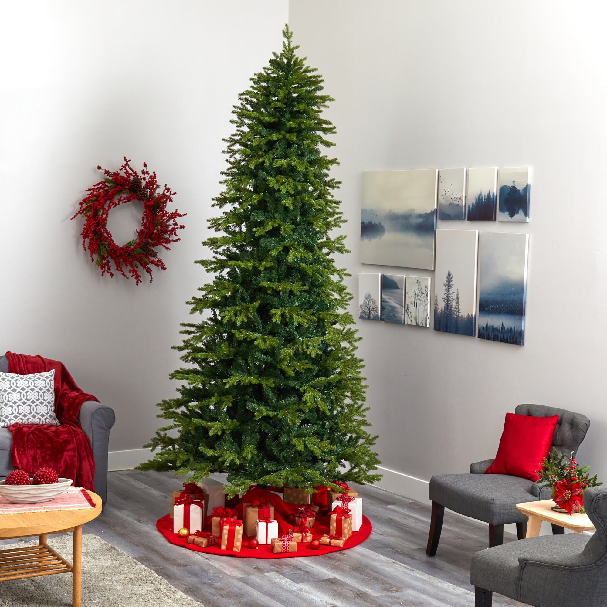 10' Belgium Fir “Natural Look” Artificial Christmas Tree with 3514 Bendable Branches