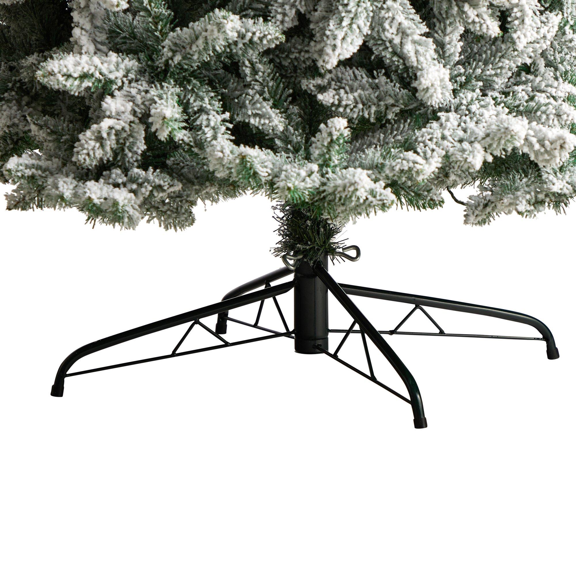 10' Slim Flocked Montreal Fir Artificial Christmas Tree