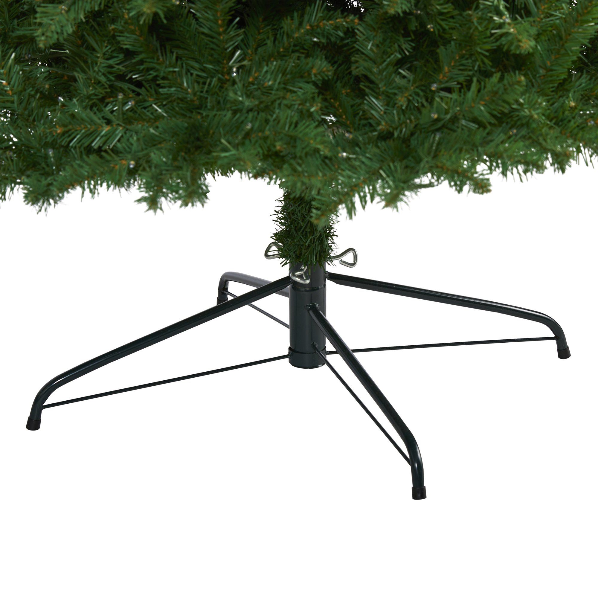 10' Slim Green Mountain Pine Artificial Christmas Tree with 800 Clear LED Lights