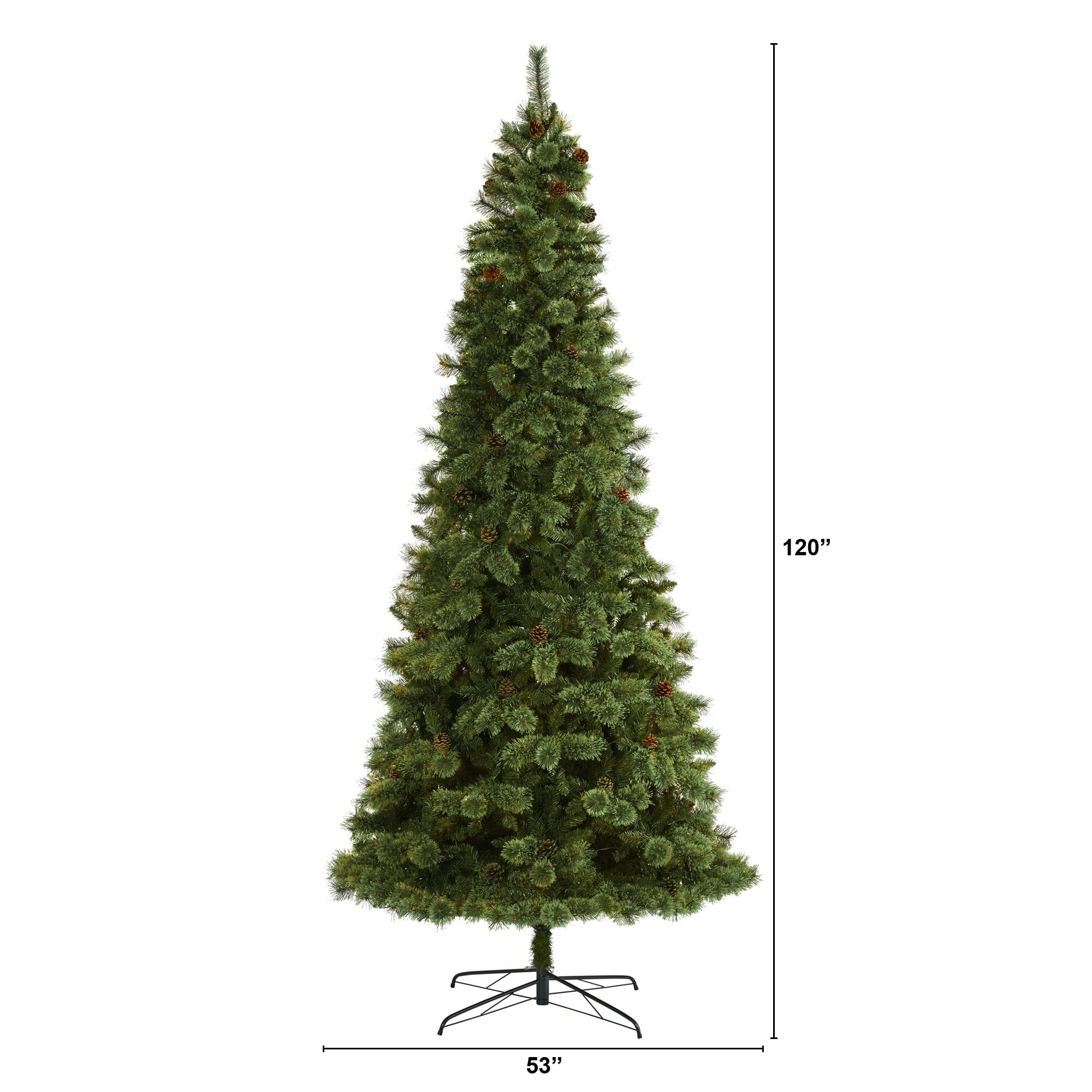10' White Mountain Pine Artificial Christmas Tree with 1875 Bendable Branches