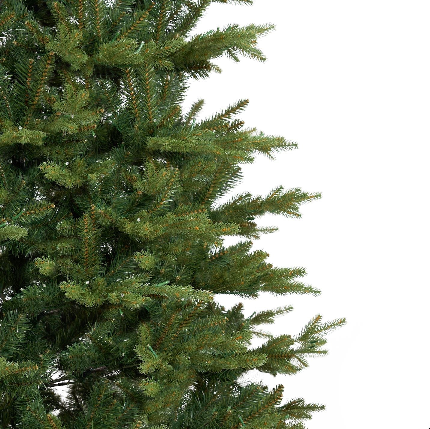 11' Belgium Fir “Natural Look” Artificial Christmas Tree with 1250 Clear LED Lights and 4222 Bendable Branches
