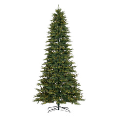 11' Belgium Fir “Natural Look” Artificial Christmas Tree with 1250 Clear LED Lights and 4222 Bendable Branches