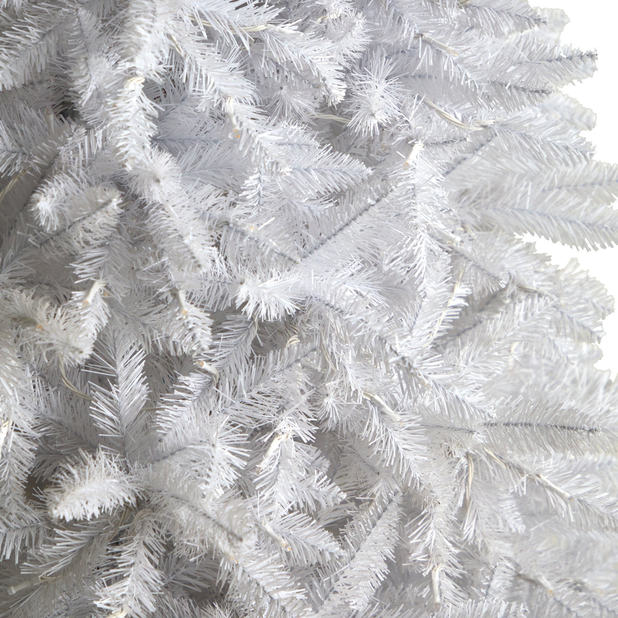 11' Slim White Artificial Christmas Tree with 950 Warm White LED Lights and 2836 Bendable Branches
