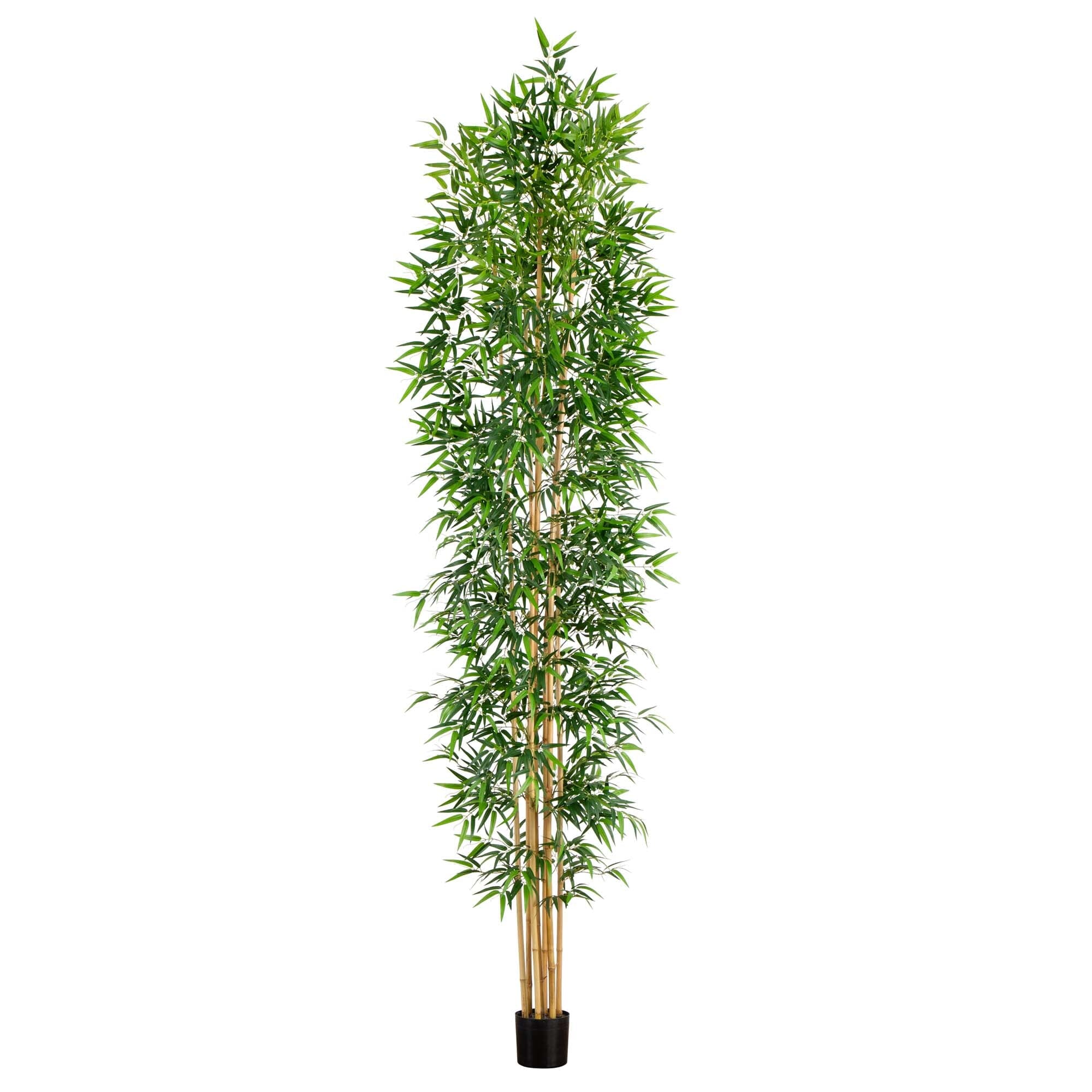 12' Artificial Bamboo Tree with Real Bamboo Trunks