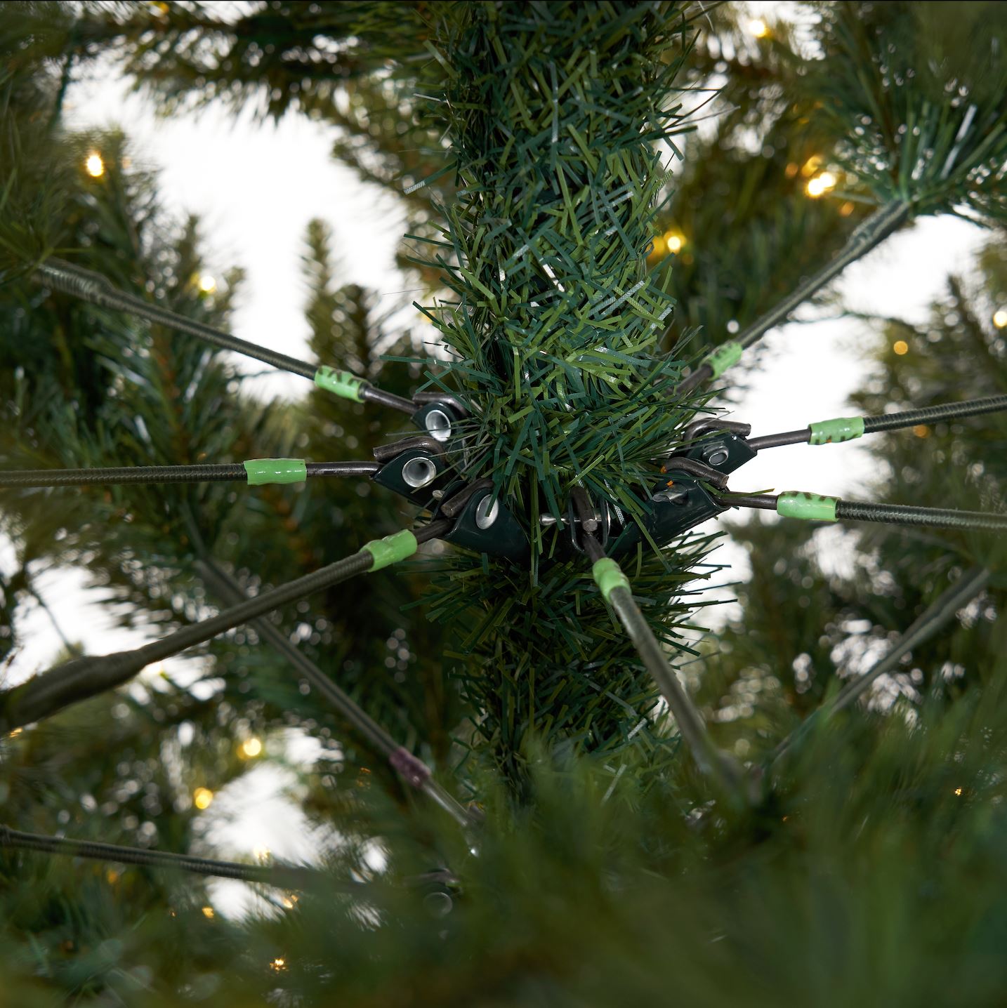 12' Belgium Fir “Natural Look” Artificial Christmas Tree with 1500 Clear LED Lights and 4962 Bendable Branches