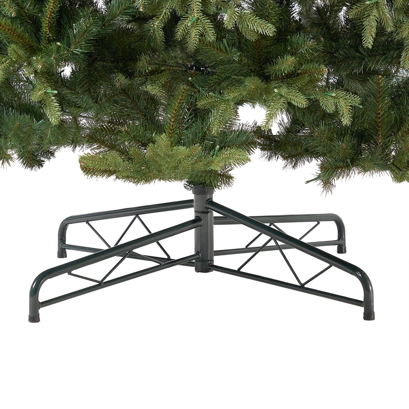 12' Belgium Fir “Natural Look” Artificial Christmas Tree with 1500 Clear LED Lights and 4962 Bendable Branches