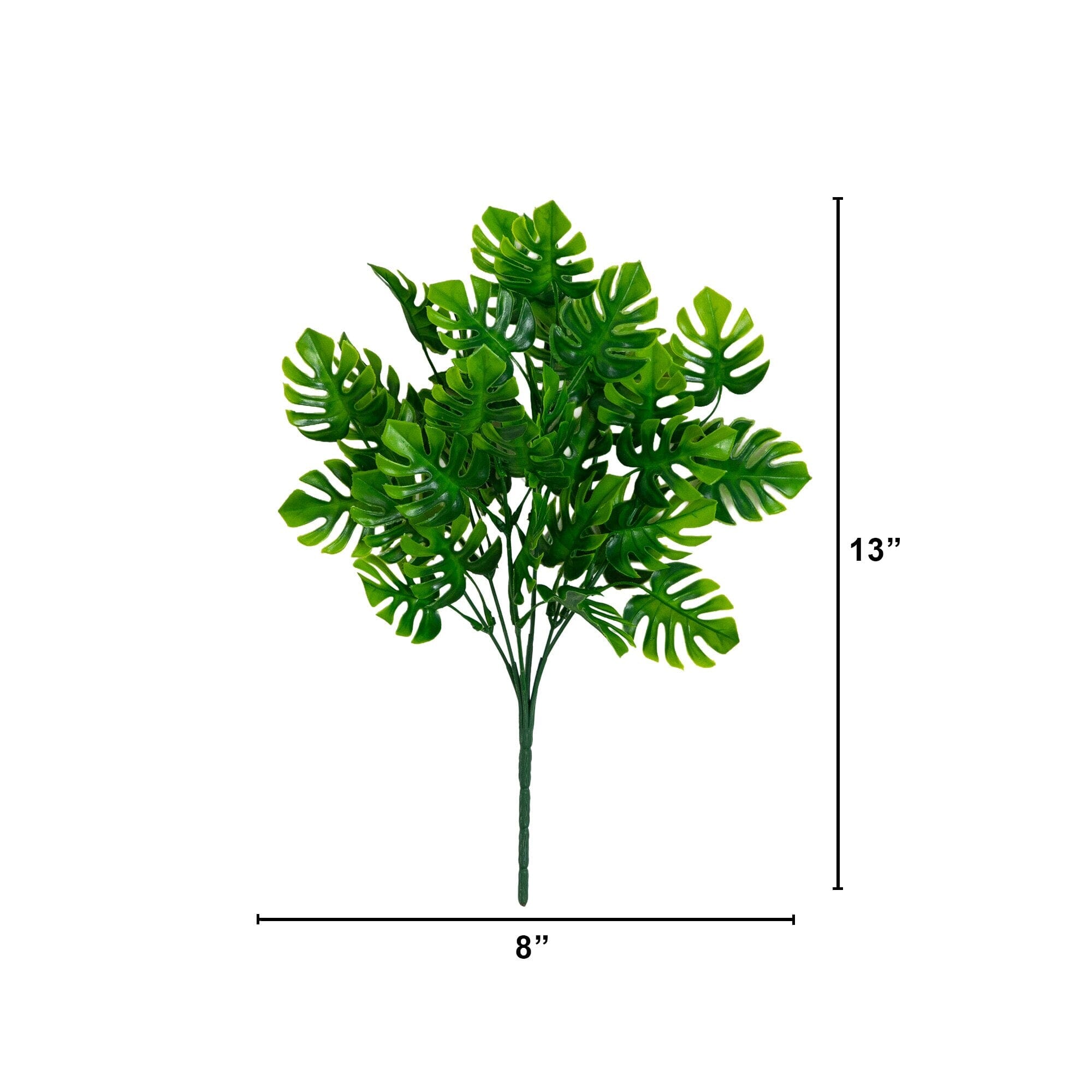 13” Artificial Mini Monstera Bush - Set of 6