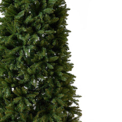 13' Artificial Slim Green Mountain Pine Christmas Tree with 1360 Warm White LED Lights and 3924 Bendable Branches