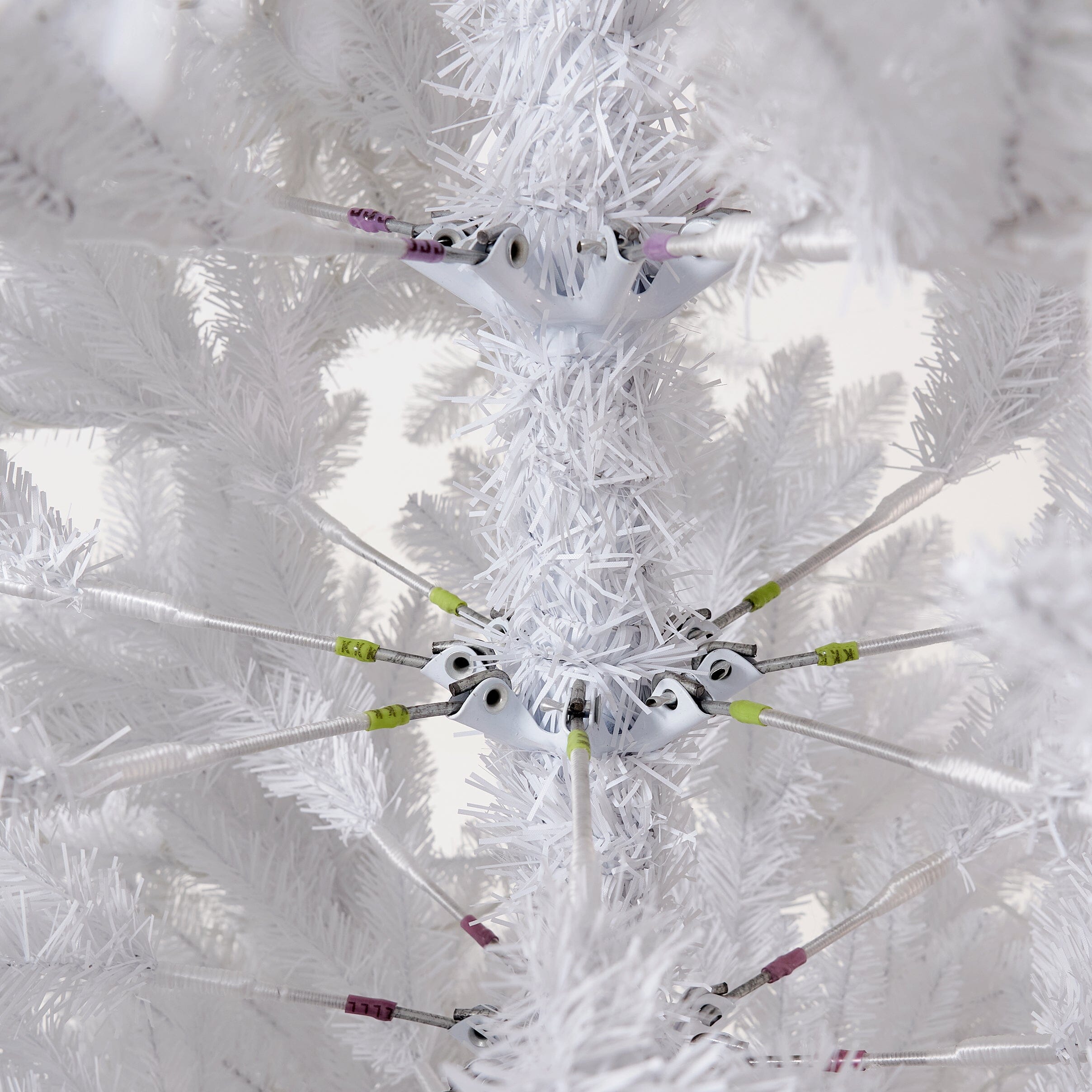 13' Slim White Artificial Christmas Tree with 1350 Warm White LED Lights and 3924 Bendable Branches