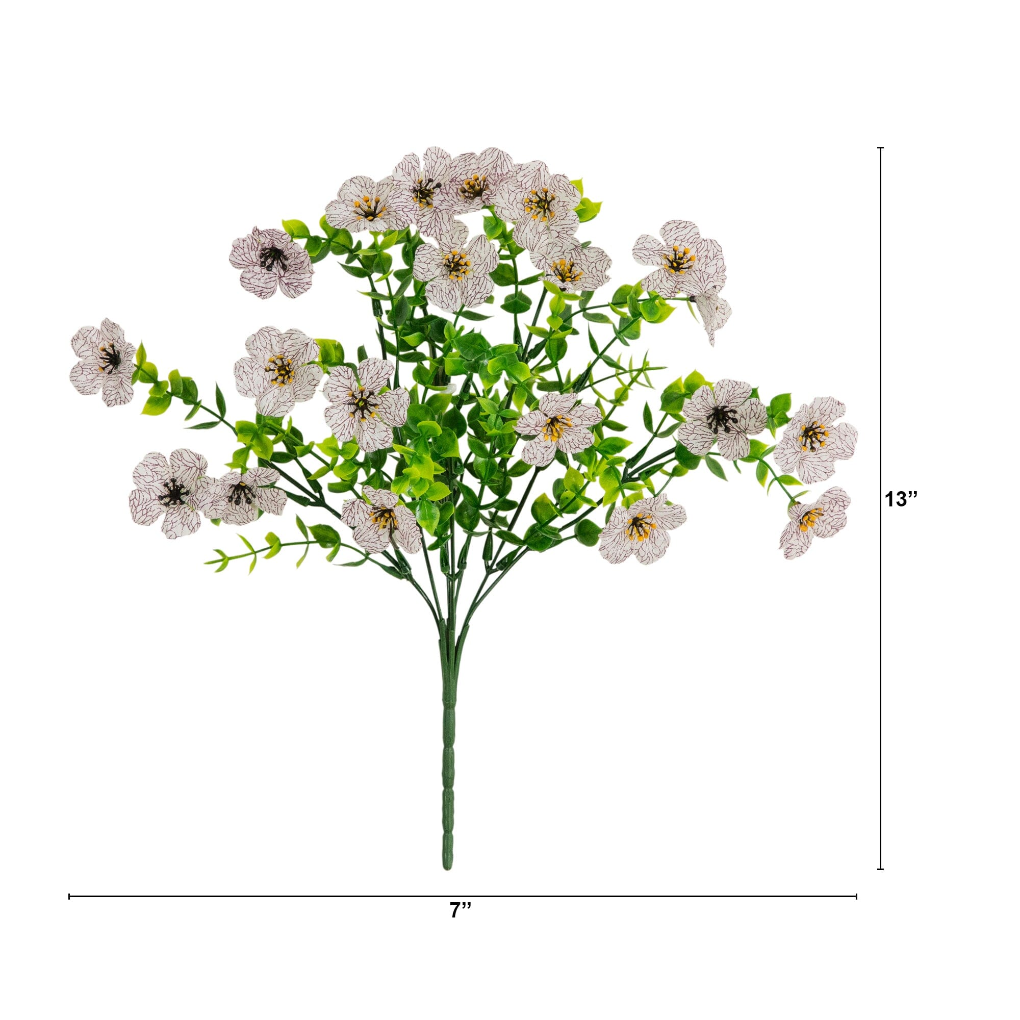 13" UV Daisy Flower Bush Plant (Indoor/Outdoor)- Set of 12