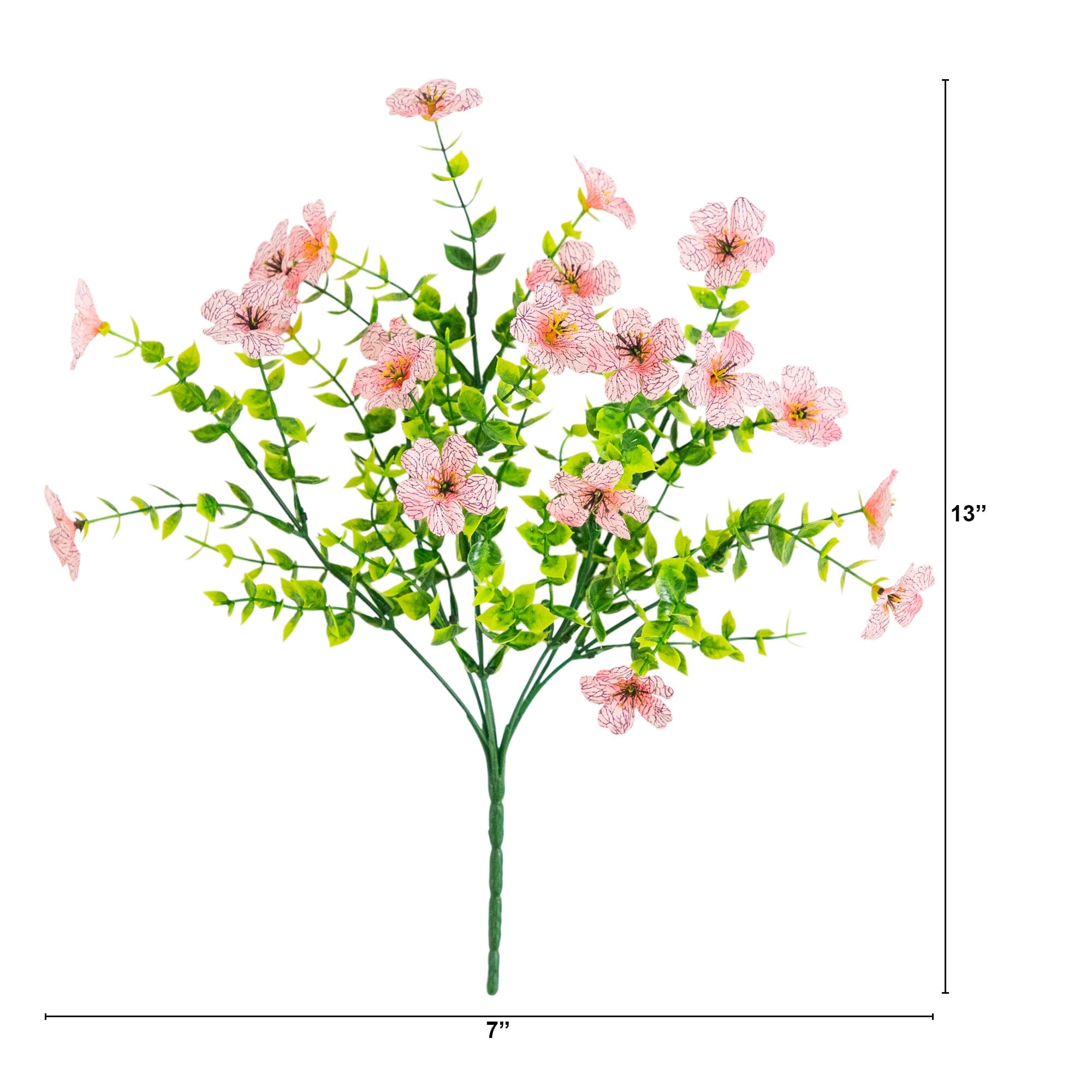 13" UV Daisy Flower Bush Plant (Indoor/Outdoor)- Set of 12