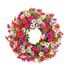 14” Artificial Blooming Daisy Wreath