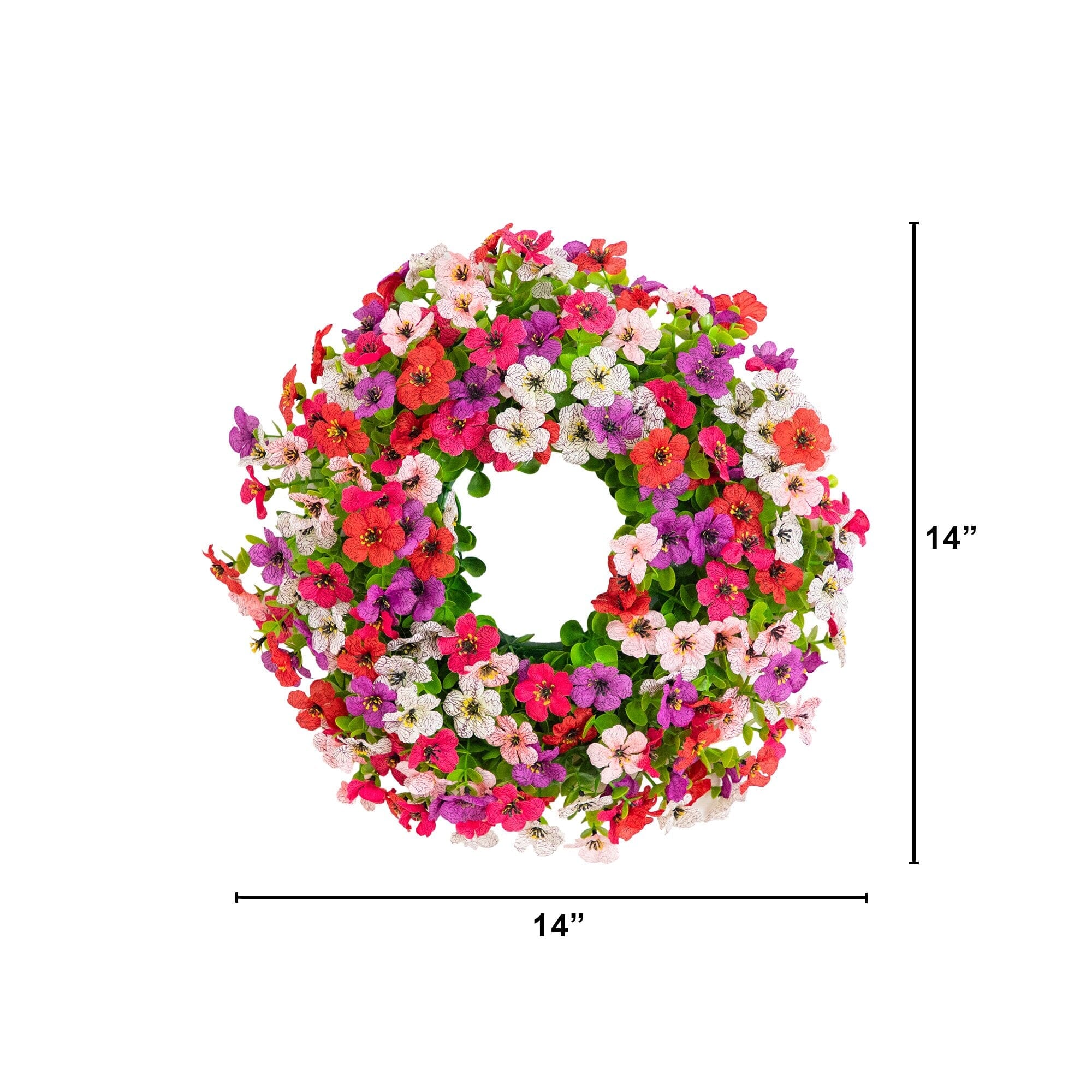 14” Artificial Blooming Daisy Wreath