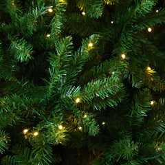 14' Artificial Slim Green Mountain Pine Christmas Tree with 1600 Warm White LED Lights