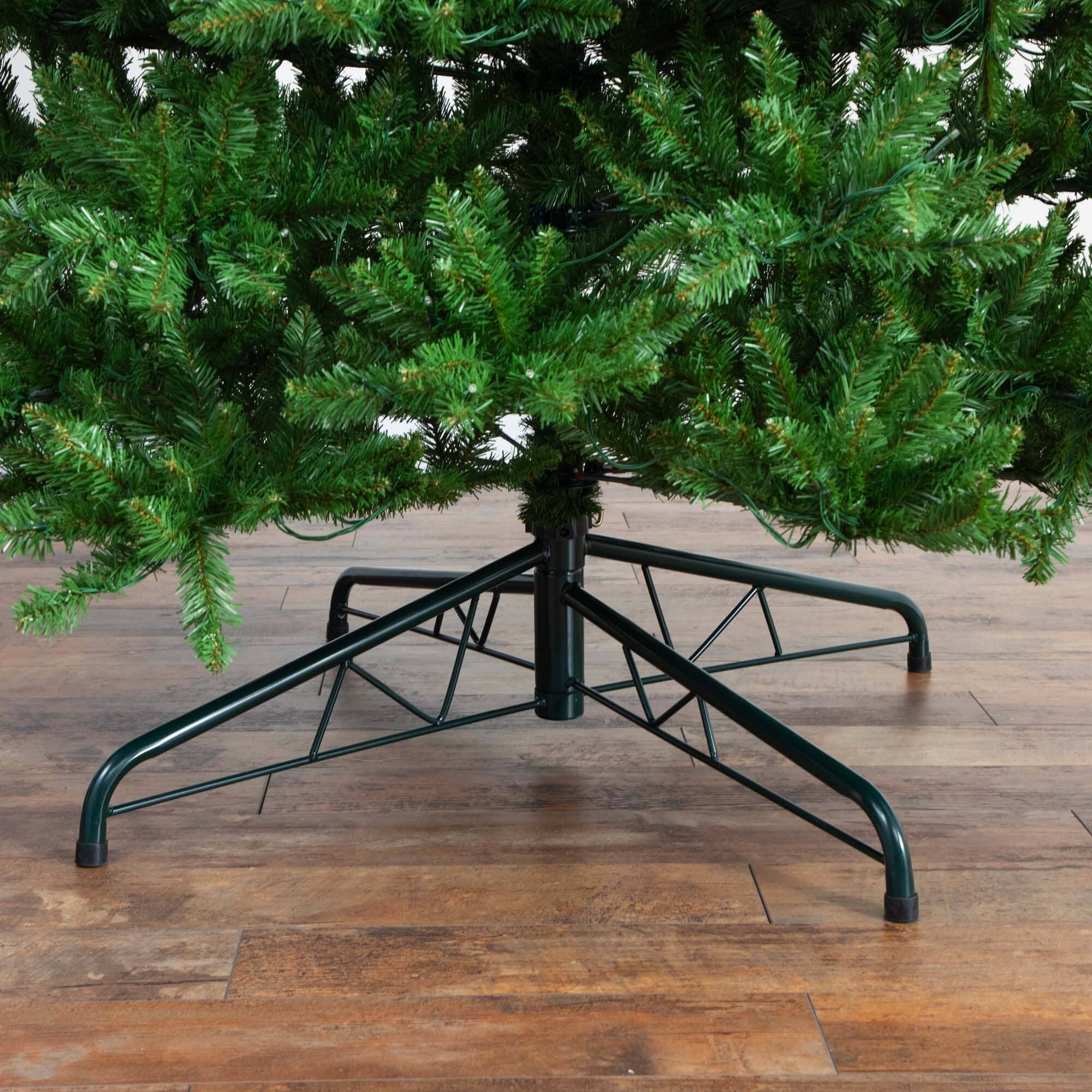 14' Artificial Slim Green Mountain Pine Christmas Tree with 1600 Warm White LED Lights