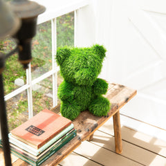 14" UV Resistant Artificial Grass Garden Plush Topiary Bear (Indoor/Outdoor)