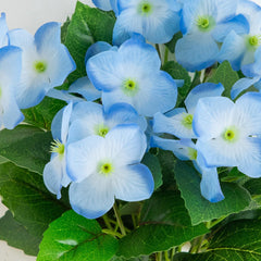 14" UV Resistant Artificial Hydrangea Bush (Indoor/Outdoor) - Set of 6