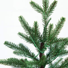 1.5' Pre-Lit Artificial Mini Christmas Tree in Basket with 20 Warm White LED Lights